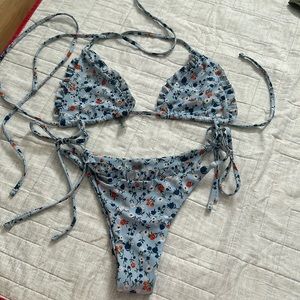 ZAFUL Floral Ruffle Bikini size 4